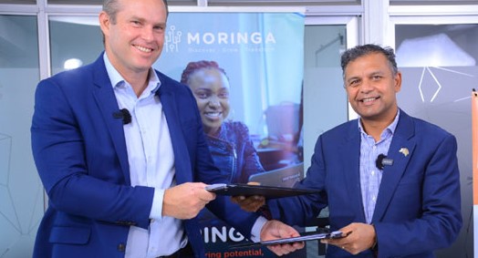 Cim Financial Services Ltd CEO Mark van Beuningen with Moringa School CEO Snehar Shah